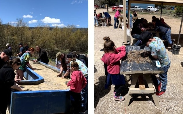 Mountain Sapphire Mine leva o p�blico at� o garimpo em Montana, EUA