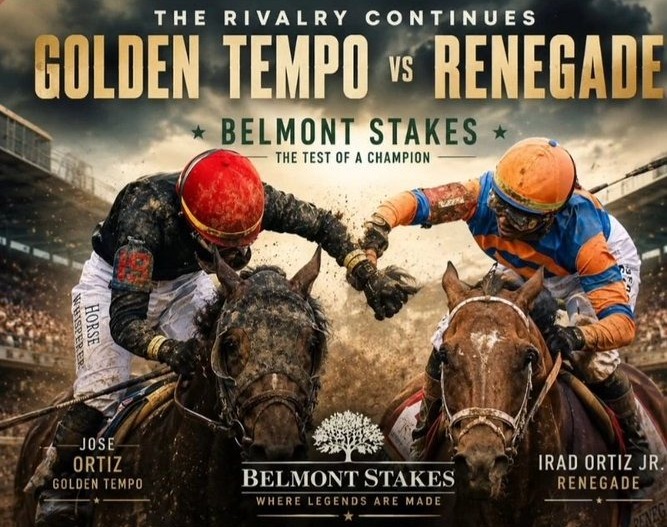 Belmont Stakes deste s�bado ter� revanche entre Golden Tempo  e Renegade, dupla vencedora no Kentucky Derby