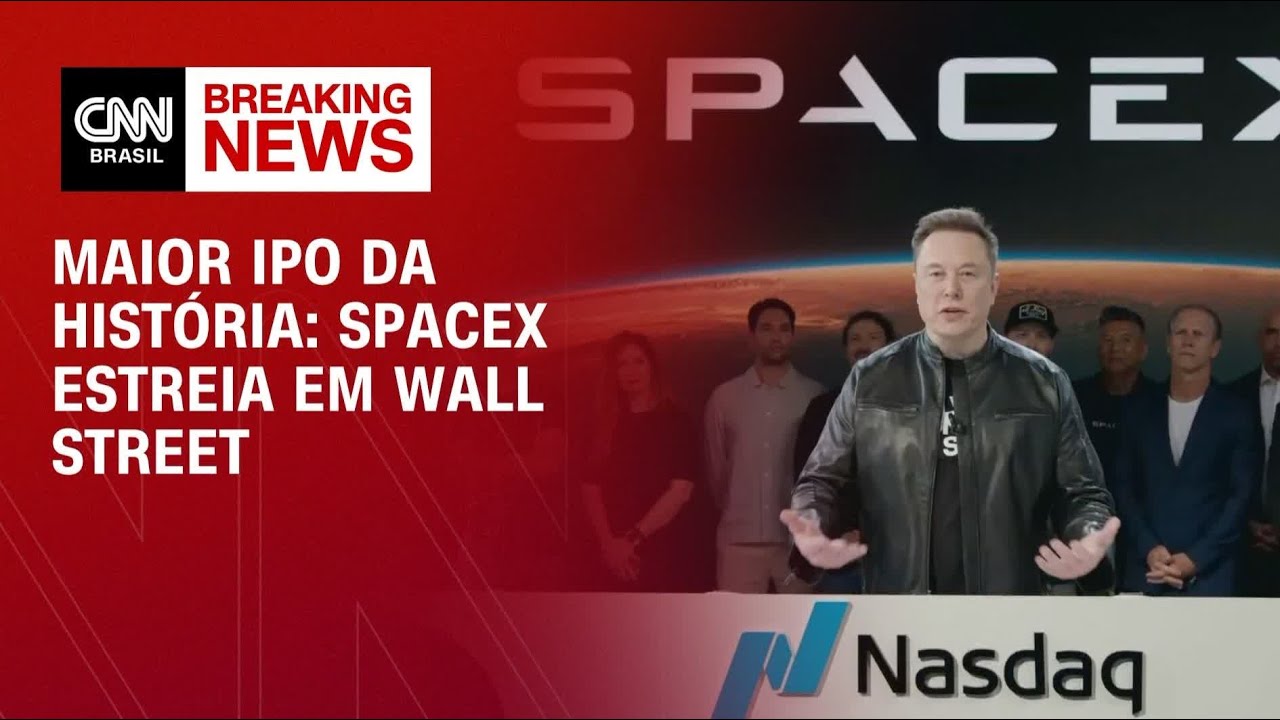SpaceX faz maior IPO da hist�ria e passa a negociar a��es na bolsa dos EUA